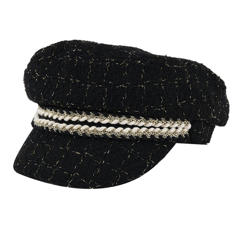 Fashion All-match Navy Style Flat Cap Women