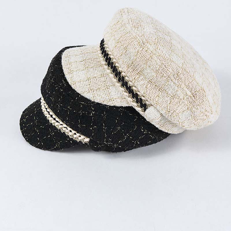 Fashion All-match Navy Style Flat Cap Women